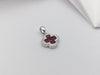 SJ2947 - Ruby with Diamond Pendant Set in 18 Karat White Gold Settings