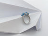 SJ2969 - Blue Topaz Ring Set in 18 Karat White Gold Settings