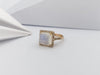 SJ6373 - Moonstone with Brown Diamond Ring Set in 18 Karat Rose Gold Settings
