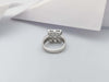 SJ3266 - White Sapphire Ring Set in 18 Karat White Gold Settings