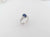 JR0362S - Blue Sapphire & Diamond Ring Set in 18 Karat White Gold Settings
