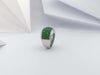 SJ2478 - Tsavorite with Diamond Ring Set in 18 Karat White Gold Settings