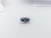 JR0040O - Blue Star Sapphire & Diamond Ring Set in 18 Karat White Gold Setting