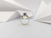 JR0149O - Blue Star Sapphire & Diamond Ring Set in 18 Karat Gold Setting