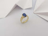 JR0149O - Blue Star Sapphire & Diamond Ring Set in 18 Karat Gold Setting