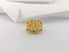 SJ6416 - Ruby and Blue Sapphire Crown Ring Set in 14 Karat Gold Settings