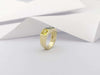 SJ3228 - Demantoid with Yellow Sapphire Ring Set in 18 Karat Gold Settings