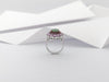 JR0423U - Green Tourmaline & Pink Sapphire Ring Set in 18 Karat White Gold Setting