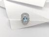 SJ2839 - Aquamarine with Diamond Ring Set in 18 Karat White Gold Settings