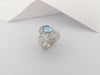 SJ2839 - Aquamarine with Diamond Ring Set in 18 Karat White Gold Settings