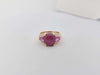 SJ2477 - Star Ruby, Pink Sapphire and Diamond Ring Set in 18 Karat Rose Gold Settings