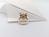 JR0128O - Blue Star Sapphire & Diamond Ring Set in 18 Karat Rose Gold Setting