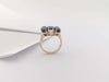 JR0128O - Blue Star Sapphire & Diamond Ring Set in 18 Karat Rose Gold Setting