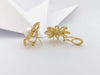 JE0434Y - Fresh Water Pearl & Yellow Sapphire Earrings Set in 18 Karat Gold Setting