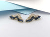 SJ6033 - Blue Sapphire and Diamond Earrings Set in 18 Karat Gold Settings