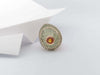 SJ2271 - Yellow Sapphire and Green Sapphire Ring Set in 18 Karat Rose Gold Settings