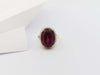 SJ2470 - Rubellite with Diamond Ring Set in 18 Karat Rose Gold Settings