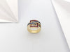 SJ3143 - Blue Sapphire and Ruby Ring Set in 18 Karat Gold Settings