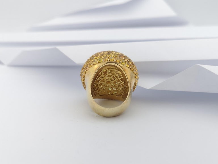 SJ6390 - Yellow Sapphire Ring set in Silver Settings