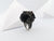 SJ3083 - Onyx, White Sapphire, Tsavorite, Yellow Sapphire and Ruby Ring in Silver Setting