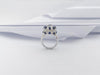 SJ3083 - White Topaz, Cabochon Blue Sapphire with Cubic Zirconia Ring in Silver Settings