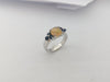 SJ3096 - Opal with Blue Sapphire Ring set in Silver Settings