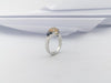 SJ3097 - Opal with Blue Sapphire Ring set in Silver Settings