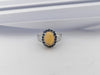 SJ3095 - Opal, Blue Sapphire with Cubic Zirconia Ring set in Silver Settings