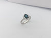 SJ3056 - Blue Sapphire with Cubic Zirconia Ring set in Silver Settings