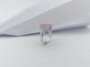 SJ6386 - Pink Sapphire with Cubic Zirconia Ring set in Silver Settings