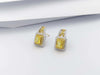 SJ2286 - Yellow Sapphire and Diamond Earrings Set in 18 Karat White Gold Settings