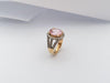 SJ2989 - Morganite with Brown Diamond Ring Set in 18 Karat Rose Gold Settings