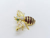SJ2575 - Ruby with Emerald and Diamond Bee Brooch Set in 18 Karat Gold Settings