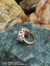 SJ2427 - Blue Sapphire with Diamond Ring Set in 18 Karat Rose Gold Settings