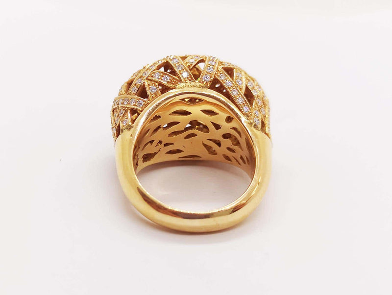 SJ2427 - Blue Sapphire with Diamond Ring Set in 18 Karat Rose Gold Settings