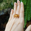 SJ6293 - Citrine Ring Set in 18 Karat Gold Settings
