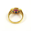 SJ6294 - Ruby with Blue Sapphire Ring Set in 18 Karat Gold Settings
