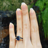 SJ6072 - Blue Sapphire with Diamond Ring Set in 18 Karat Gold Settings