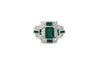 SJ6268 - Emerald 1.66 Carat, Emerald 0.33 Carat, Diamond 0.37 Carat Ring in 18 Karat Gold