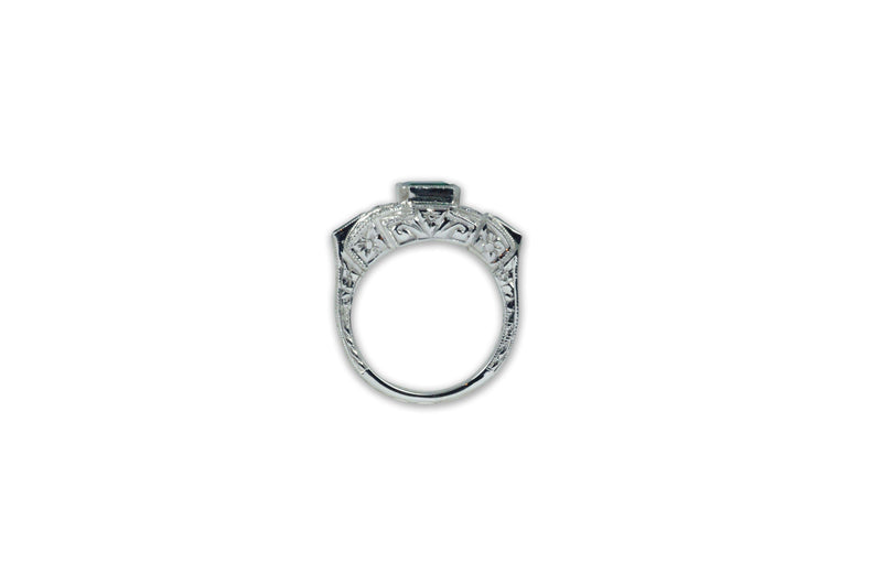 SJ6268 - Emerald 1.66 Carat, Emerald 0.33 Carat, Diamond 0.37 Carat Ring in 18 Karat Gold