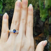 SJ2610 - Blue Sapphire with Diamond Ring Set in 18 Karat Gold Settings