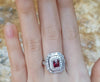 SJ6232 - Ruby with Diamond Ring Set in 18 Karat White Gold Settings
