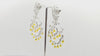SJ1166 - Yellow Sapphire with Diamond Earrings Set in 18 Karat White Gold Settings