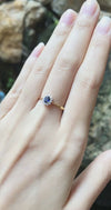 SJ1114 - Blue Sapphire with Diamond Ring Set in 18 Karat Gold Settings