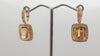 JE0125Q - Imperial Topaz & Diamond Earrings Set in 18 Karat Rose Gold Setting
