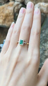 SJ1211 - Emerald with Diamond Ring Set in 18 Karat Gold Settings
