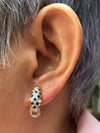 SJ2445 - Blue Sapphire, Ruby and Diamond Panther Earrings Set in 18 Karat Gold Settings