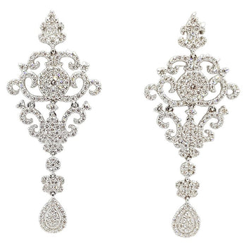 SJ1215 - Diamond Earrings Set in 18 Karat White Gold Settings