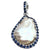 JP0300R - Fresh Water Pearl & Blue Sapphire Pendant Set in 18 Karat White Gold Setting