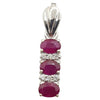 SJ1339 - Ruby with Diamond Pendant Set in 18 Karat White Gold Settings